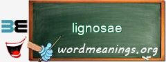 WordMeaning blackboard for lignosae